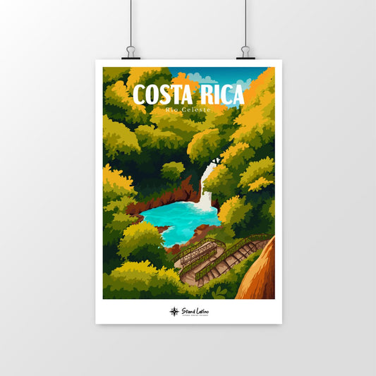 Affiche Poster Costa Rica Celeste