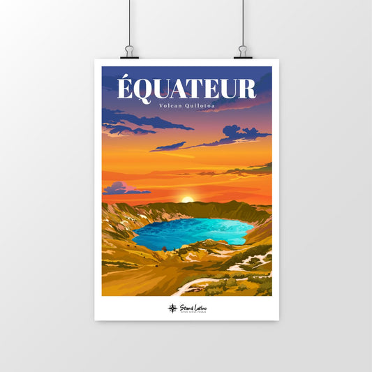 Affiche Poster Equateur Quilotoa