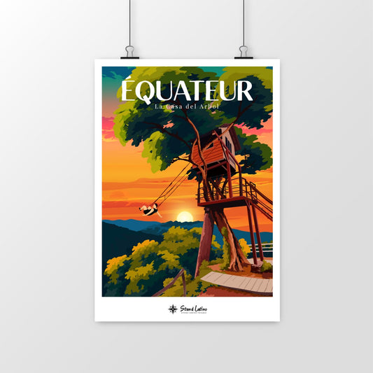 Affiche Poster Equateur Casa del Arbol